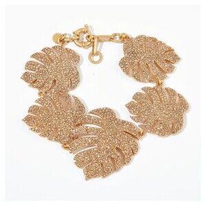 India Hicks Palm Leaf Bracelet Womens Gold Jewelry Retired